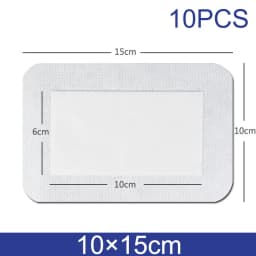 10pcs Sterile Dressing Waterproof Breathable Cushion Adhesive Plaster Wound Hemostasis Sticker First Aid Bandage Emergency Kit