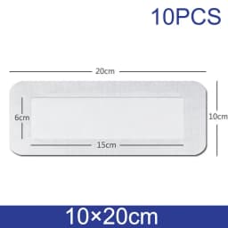 10pcs Sterile Dressing Waterproof Breathable Cushion Adhesive Plaster Wound Hemostasis Sticker First Aid Bandage Emergency Kit