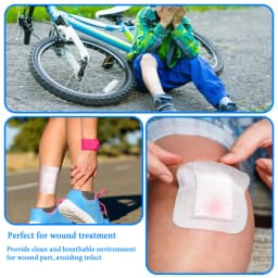 10pcs Sterile Dressing Waterproof Breathable Cushion Adhesive Plaster Wound Hemostasis Sticker First Aid Bandage Emergency Kit