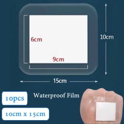 10pcs Sterile Dressing Waterproof Breathable Cushion Adhesive Plaster Wound Hemostasis Sticker First Aid Bandage Emergency Kit