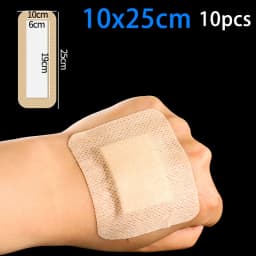 10pcs Sterile Dressing Waterproof Breathable Cushion Adhesive Plaster Wound Hemostasis Sticker First Aid Bandage Emergency Kit