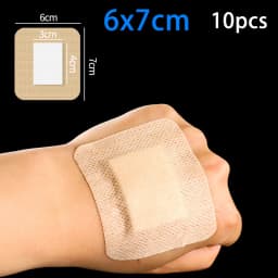 10pcs Sterile Dressing Waterproof Breathable Cushion Adhesive Plaster Wound Hemostasis Sticker First Aid Bandage Emergency Kit