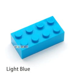 200pcs 2x4 Dot DIY Building Blocks Thick Figures Bricks Educational Creative Size Compatible With 3001 Plastic Toys for Children