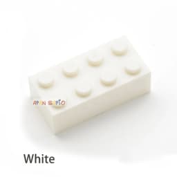 200pcs 2x4 Dot DIY Building Blocks Thick Figures Bricks Educational Creative Size Compatible With 3001 Plastic Toys for Children