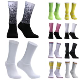 Anti Slip Silicone Summer Aero Socks Whiteline Cycling Socks Men Bicycle Sport Running Bike Socks Calcetines Ciclismo