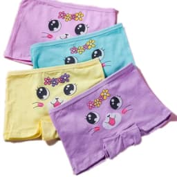 4pcs Girls Cartoon Briefs Female Child Modal Underwear Florals Girls Printing Panties Kids Brief Panties Underpants Size 2T-10T
