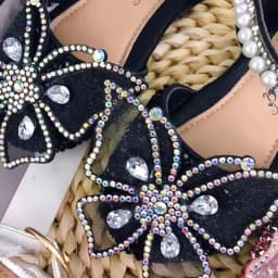 Summer Girls Sandals Fashion Sequins Rhinestone Bow Girls Princess Shoes Baby Girl Shoes Flat Heel Sandals Size 21-35