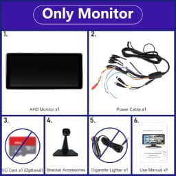 10.36 "4 Channel Recorder Smart Blind Spot Radar BSD Alarm Car DVR Monitor with 4 PCS AHD 1080P Camera For Truck Bus
