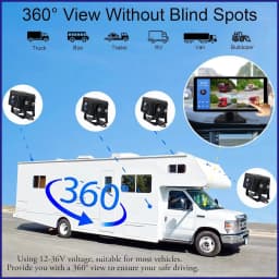 10.36 "4 Channel Recorder Smart Blind Spot Radar BSD Alarm Car DVR Monitor with 4 PCS AHD 1080P Camera For Truck Bus