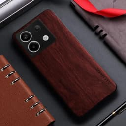 Case for Xiaomi Redmi Note 13 14 Pro Plus 5G funda bamboo wood pattern Leather cover for xiaomi redmi note 13 14 pro plus case