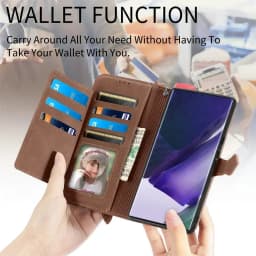 S25 S24 S23 Ultra S 26 S20 FE 5G Flip Case Zipper Card Texture Book Cover for Samsung Galaxy S21 Plus S22 S26 Ultra S 25 24 Capa