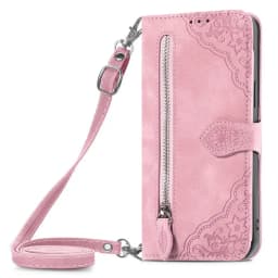 S25 S24 S23 Ultra S 26 S20 FE 5G Flip Case Zipper Card Texture Book Cover for Samsung Galaxy S21 Plus S22 S26 Ultra S 25 24 Capa