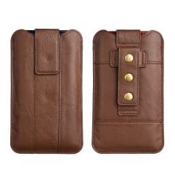 Real Genuine Leather Case Mobile Phone Bag HandBag Belt Clip Waist Holder For iPhone Samsung Xiaomi 7 Pro Men Hand Holster Pouch