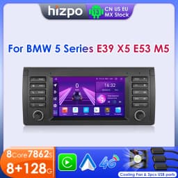 Hizpo 7" Android 13 Car Radio for BMW 5 Series E39 X5 E53 M5 Multimedia Android Auto Wireless Carplay 2din Autoradio 8Core 7862