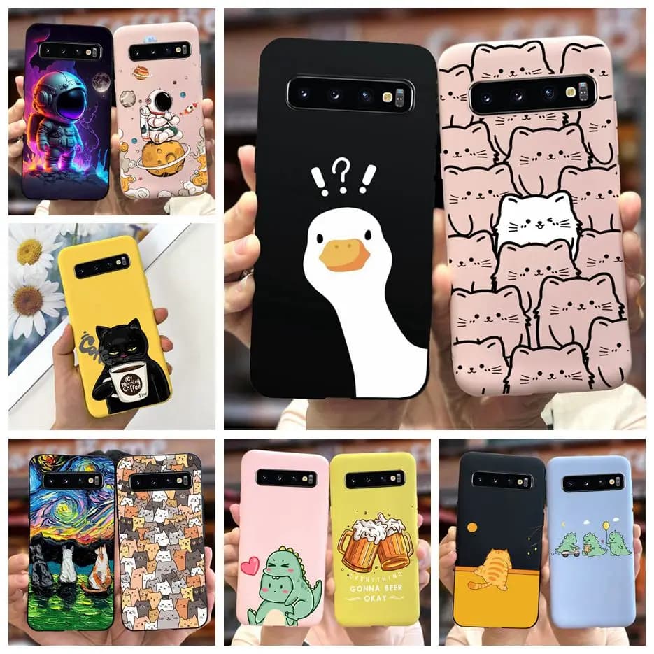 For Samsung Galaxy S10 S10e S10+ Case Cute Fashion Cartoon Cover Soft TPU Phone Case For Samsung S10 Plus S 10 Galaxy S10e Shell