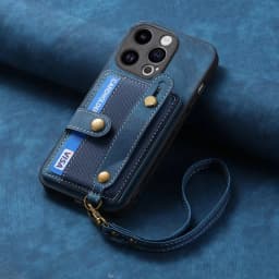 Wrist Strap Wallet with Card Holder Phone Case for IPhone 17 Air 16e 13 12 Mini 16 15 14 Plus 11 Pro Max Shockproof Cover