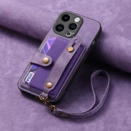 Wrist Strap Wallet with Card Holder Phone Case for IPhone 17 Air 16e 13 12 Mini 16 15 14 Plus 11 Pro Max Shockproof Cover