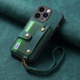 Wrist Strap Wallet with Card Holder Phone Case for IPhone 17 Air 16e 13 12 Mini 16 15 14 Plus 11 Pro Max Shockproof Cover