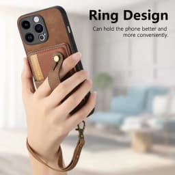 Wrist Strap Wallet with Card Holder Phone Case for IPhone 17 Air 16e 13 12 Mini 16 15 14 Plus 11 Pro Max Shockproof Cover