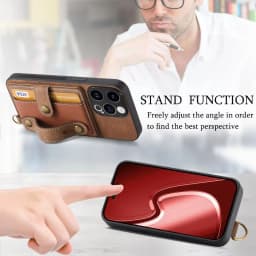 Wrist Strap Wallet with Card Holder Phone Case for IPhone 17 Air 16e 13 12 Mini 16 15 14 Plus 11 Pro Max Shockproof Cover