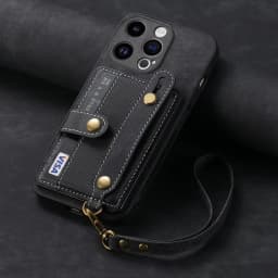 Wrist Strap Wallet with Card Holder Phone Case for IPhone 17 Air 16e 13 12 Mini 16 15 14 Plus 11 Pro Max Shockproof Cover