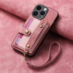 Wrist Strap Wallet with Card Holder Phone Case for IPhone 17 Air 16e 13 12 Mini 16 15 14 Plus 11 Pro Max Shockproof Cover