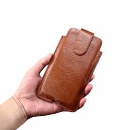Cow Genuine Leather Phone Belt Clip Case For iPhone 17 16 15 14 13 12 11 Pro Max XS X 7 8 Plus Men Waist Bag Holster Pouch Cover