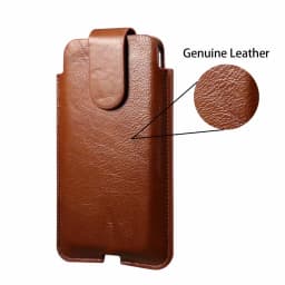 Cow Genuine Leather Phone Belt Clip Case For iPhone 17 16 15 14 13 12 11 Pro Max XS X 7 8 Plus Men Waist Bag Holster Pouch Cover