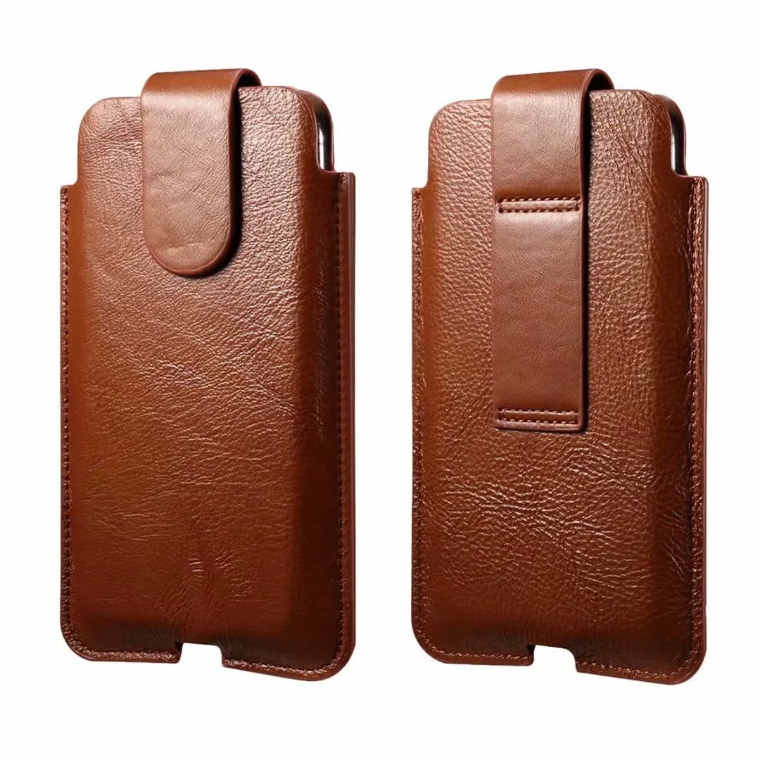 Cow Genuine Leather Phone Belt Clip Case For iPhone 17 16 15 14 13 12 11 Pro Max XS X 7 8 Plus Men Waist Bag Holster Pouch Cover