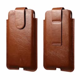 Cow Genuine Leather Phone Belt Clip Case For iPhone 17 16 15 14 13 12 11 Pro Max XS X 7 8 Plus Men Waist Bag Holster Pouch Cover