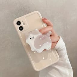 Cute 3D Cat Acrylic Phone Holder Griptok Support For iPhone 16 Samsung Xiaomi Korean Kitten Grip Tok Folding Finger Stand Socket