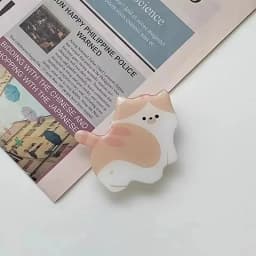 Cute 3D Cat Acrylic Phone Holder Griptok Support For iPhone 16 Samsung Xiaomi Korean Kitten Grip Tok Folding Finger Stand Socket