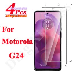 For Motorola G24 Shatterproof Tempered Glass For Moto G24 Screen Protector Glass Film 1/4Pcs
