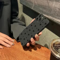 Black Bow Phone Case For iPhone 16 Pro Max 11 12 13 12 14 15 16 Pro X XR XS 7 8 Plus 16E SE 2020 Shockproof Silicone Soft Cover