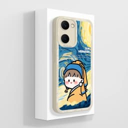 Case For Vivo Y03 4G Fun Panda Full Coverage Bumper Soft Liquid Silicone Funda For Vivo Y 03 Model V2332 Phone Back Covers Coque