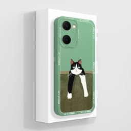 Case For Vivo Y03 4G Fun Panda Full Coverage Bumper Soft Liquid Silicone Funda For Vivo Y 03 Model V2332 Phone Back Covers Coque