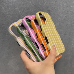 HOCE Fashion Candy Color Stripes Phone Cases For iPhone 17 Air 16 15 14 13 Pro Max 17 Pro Case Shockproof Hard Back Cover