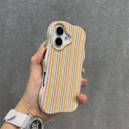 HOCE Fashion Candy Color Stripes Phone Cases For iPhone 17 Air 16 15 14 13 Pro Max 17 Pro Case Shockproof Hard Back Cover