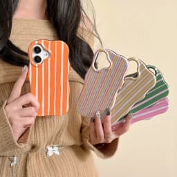 HOCE Fashion Candy Color Stripes Phone Cases For iPhone 17 Air 16 15 14 13 Pro Max 17 Pro Case Shockproof Hard Back Cover