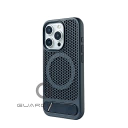 Luxury Heat Dissipation For Magsafe Case For iPhone 15 14 13 18 16 17 Pro Max Breathable Wireless Charge Stand Shockproof Cover