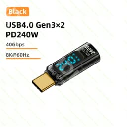 Transparent LED Display PD240W USB4.0 40Gbps Type C to C OTG Adapter 8K@60Hz 5A Fast Charging Cable for iPhone 15 14 MacBook Pro