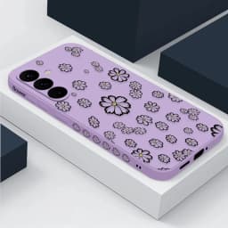 Flower Case For Samsung Galaxy S24 S25 S23 S22 Ultra S21 S20 FE A15 A25 A35 A55 A34 A36 A16 A17 A56 A54 5G Coque Lanyard Cover