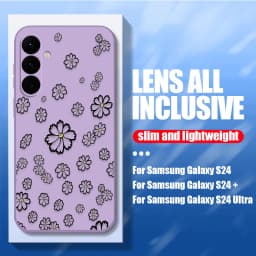 Flower Case For Samsung Galaxy S24 S25 S23 S22 Ultra S21 S20 FE A15 A25 A35 A55 A34 A36 A16 A17 A56 A54 5G Coque Lanyard Cover