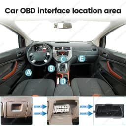 OBD Power Cable for Universal Car Interface Plug and Play with Switch for Dash Cam Camcorder Vehicle DVR Mini Micro Type-C Port