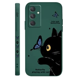 Cat Butterfly Phone Case For Samsung A56 A55 A36 A35 A26 A25 A15 A17 A16 A07 A06 A05 A05S A54 A34 A24 A14 A04 A04S A04E 5G Cover