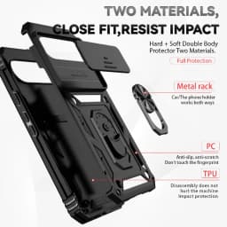 Armor Ring Bracket Push Window Protection Cell Phone Case for pixel 6 6PRO 6A 7 7PRO 7A 8 8PRO 8A 9/9PRO 9PRO XL Cover