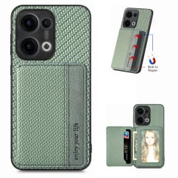 Reno 16 Pro 13 F 14 FS 5G Leather Card RFID Back Funda for OPPO Reno 14 F Case Phone 14FS 12F 10 8 7 14F 13F 12 13A Magnet Cover