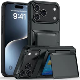Case For iPhone 17 16 15 14 13 12 11 Pro Max Plus Wallet Credit Card Holder ID Card Slot Heavy Duty Protection Shockproof Cover
