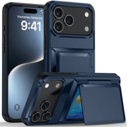 Case For iPhone 17 16 15 14 13 12 11 Pro Max Plus Wallet Credit Card Holder ID Card Slot Heavy Duty Protection Shockproof Cover