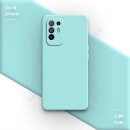 Coque Square Phone Case for OPPO Reno5 Z Reno 5Z 5G 6.43" CPH2211 Original Funda Liquid Silicone Lens Protection Soft Back Cover